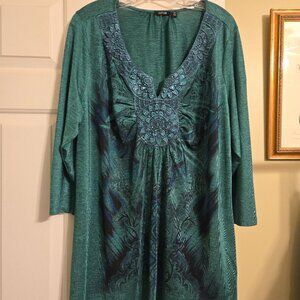 Apt 9 green tunic -  gently worn 3x